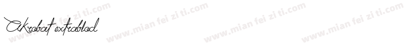 AKrobat extrablod字体转换